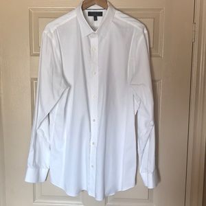 White XL Slim Fit Banana Republic Dress Shirt